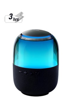 RGB Bluetooth Wireless Speaker Transparent Shell With Microphone And Light Black