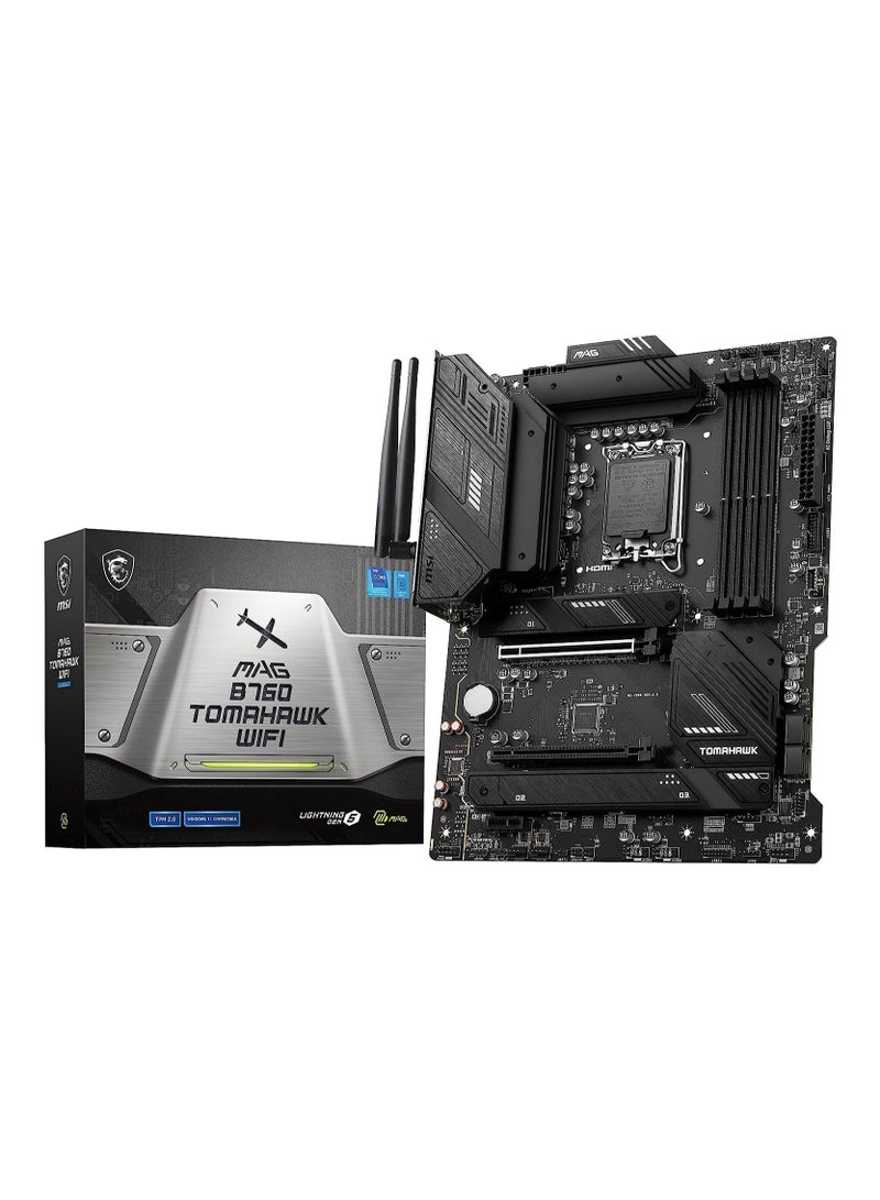 MSI MAG B760 Tomahawk WiFi Gaming Motherboard (Supports 12th/13th Gen Intel Processors, LGA 1700, DDR5, PCIe 5.0, M.2, 2.5Gbps LAN, USB 3.2 Gen2, Wi-Fi 6E, ATX)  - Image 1