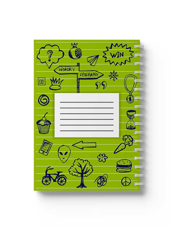 LOWHA Spiral Notebook Back To School Nb Lines2 Green/Black/ - Image 1