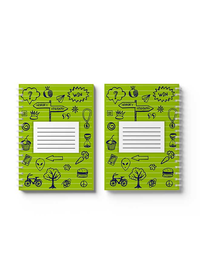 LOWHA Spiral Notebook Back To School Nb Lines2 Green/Black/ - Image 3