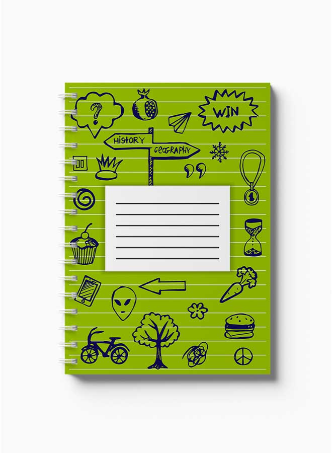 LOWHA Spiral Notebook Back To School Nb Lines2 Green/Black/ - Image 2