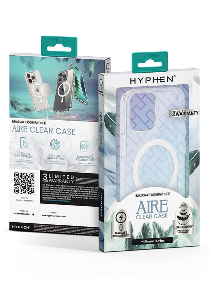 HYPHEN - Aire MagSafe 10Ft Drop-Tested Case - iPhone 15 Plus - 6.7 Clear - Image 1