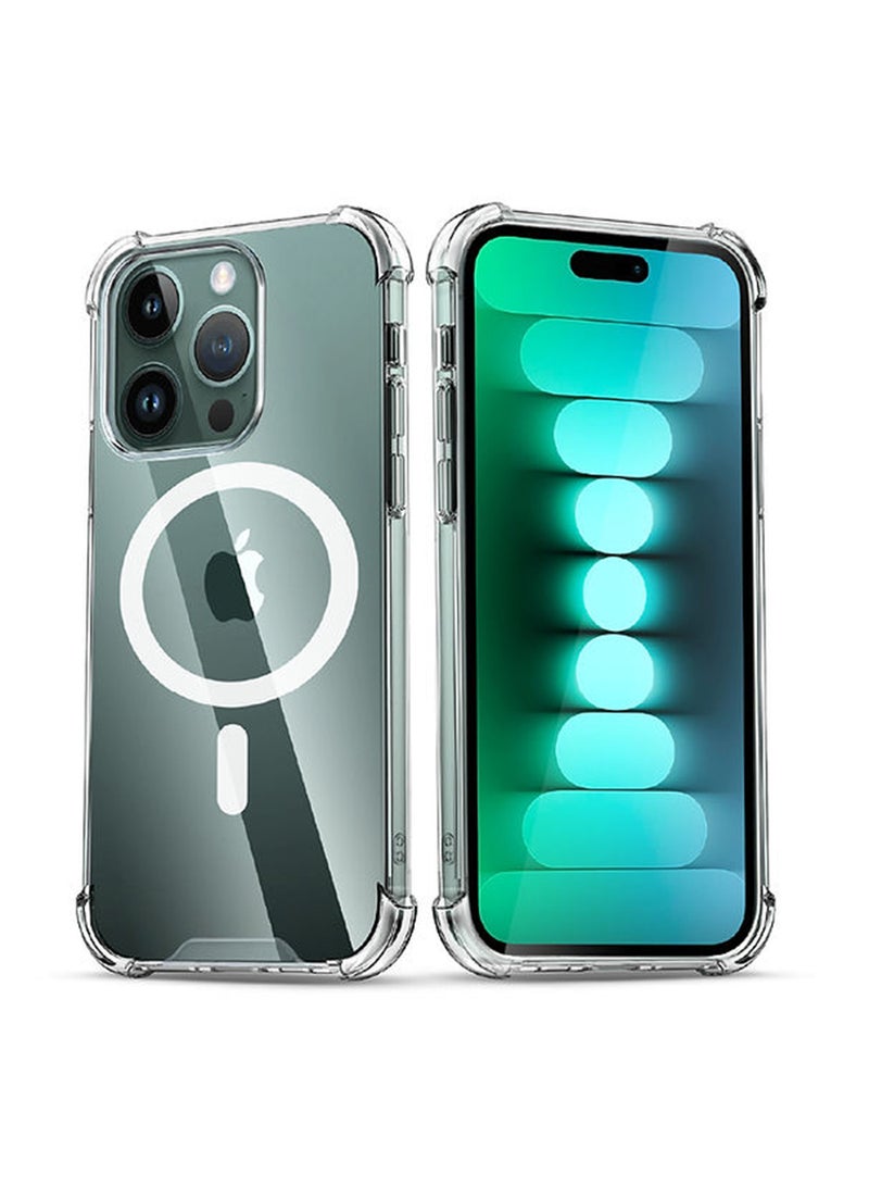 هايفن Duro MagSafe حافظة مقاومة للسقوط بطول 10 أقدام - iPhone 15 Pro - 6.1 شفاف - Image 3