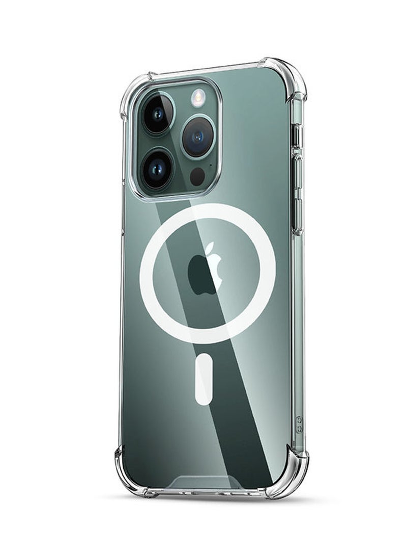 هايفن Duro MagSafe حافظة مقاومة للسقوط بطول 10 أقدام - iPhone 15 Pro - 6.1 شفاف - Image 1