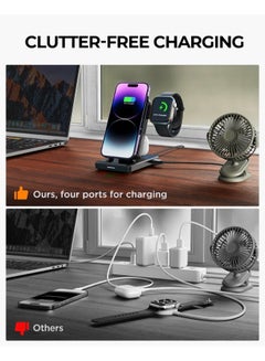 JOYROOM 4-In-1 Foldable Charging Station Black  - Image 4