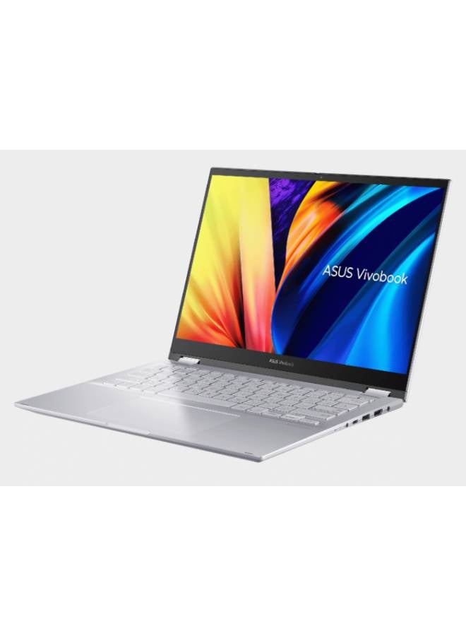 ASUS Vivobook S 14 Flip TP3402ZA-LZ007W i7 12700H 8GB 512GB SSD Intel UHD Win 11 14" WUXGA Flip Touch English/Arabic Transparent Silver