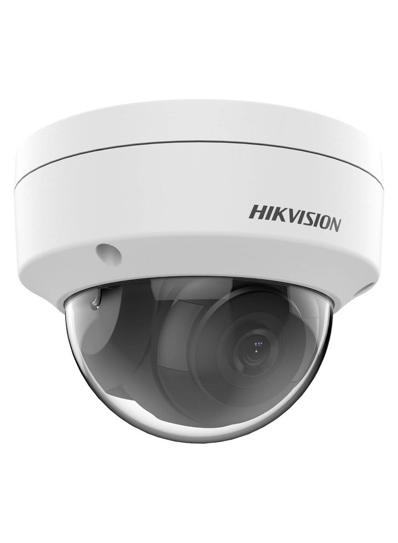 4MP Fixed Dome Network Camera, 2.8mm Focal Lens, Up to 30m IR Light Range, H.265+ Compression, Day/Night Auto Schedule, IP67 Protection & Vandal Resistant (IK10), White | DS-2CD1143G0-I-2.8mm