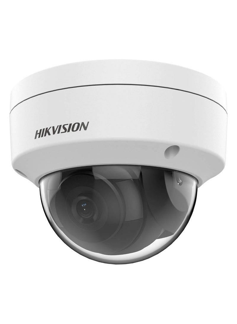 4MP Fixed Dome Network Camera, 2.8mm Focal Lens, Up to 30m IR Light Range, H.265+ Compression, Day/Night Auto Schedule, IP67 Protection & Vandal Resistant (IK10), White | DS-2CD1143G0-I-2.8mm