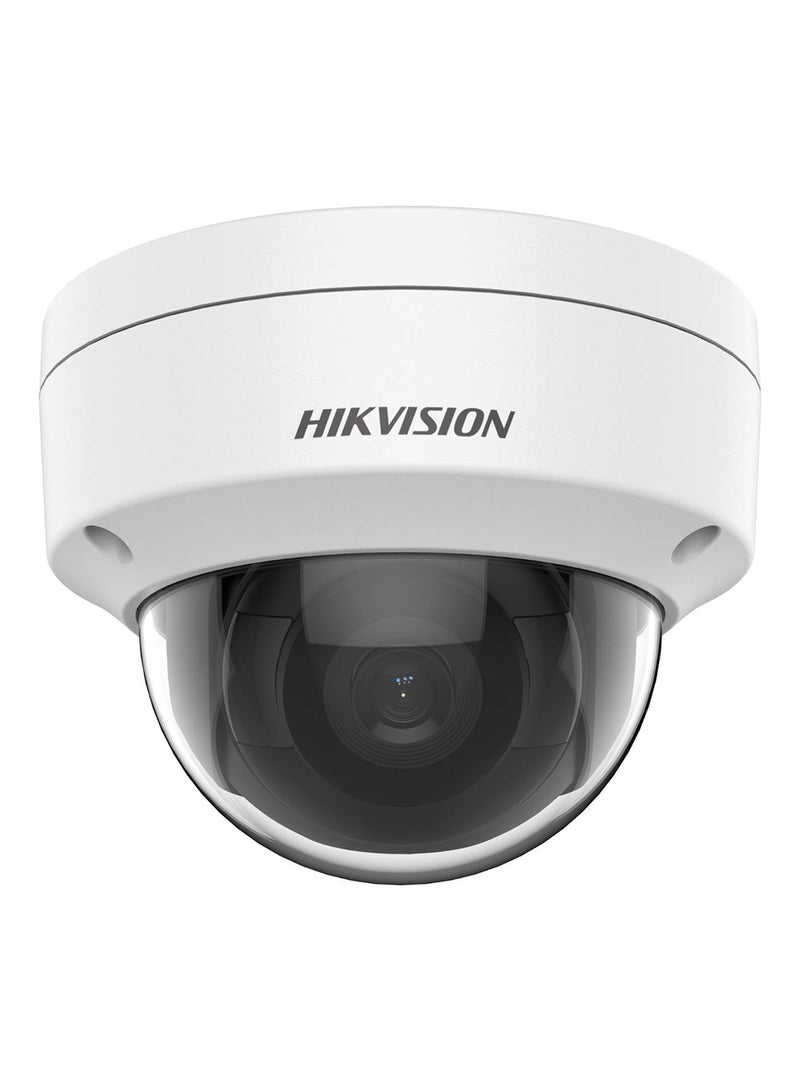 4MP Fixed Dome Network Camera, 2.8mm Focal Lens, Up to 30m IR Light Range, H.265+ Compression, Day/Night Auto Schedule, IP67 Protection & Vandal Resistant (IK10), White | DS-2CD1143G0-I-2.8mm