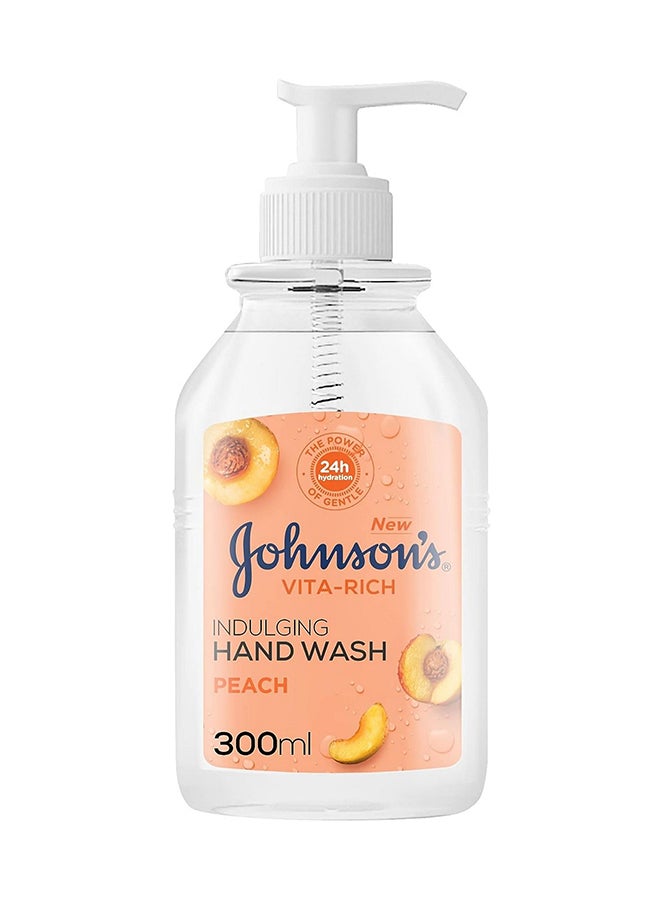 Johnson's Vita Rich Indulging Hand Wash Peach 300ml  - Image 1
