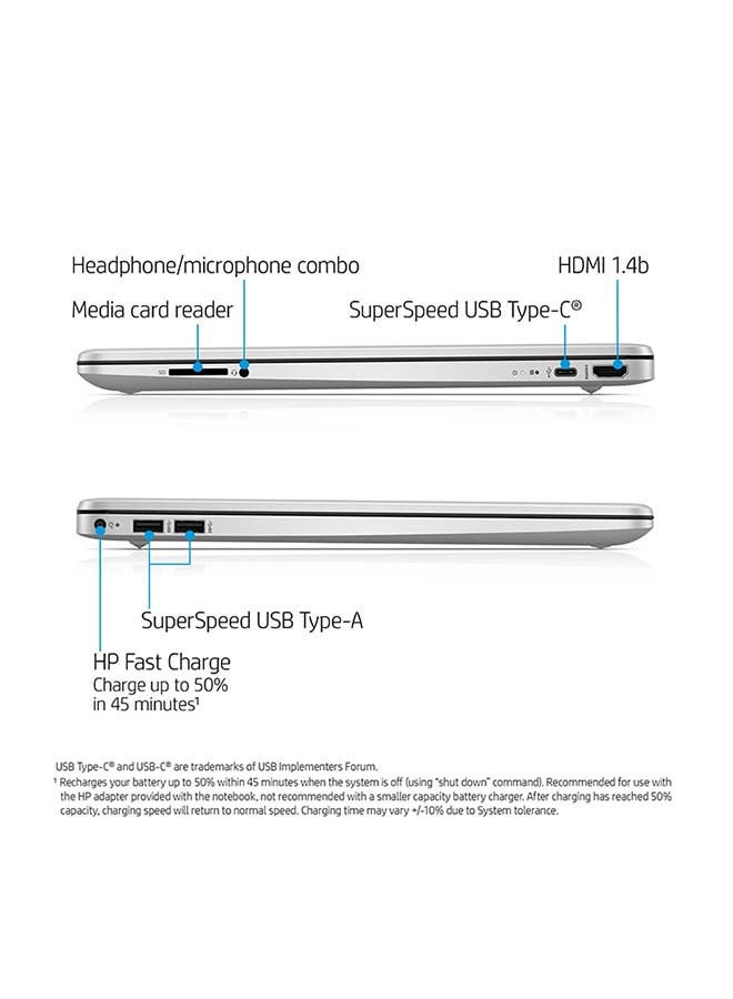 HP 15-dy2172 Laptop With 15.6-Inch Full HD Display, 11th Gen Core i7-1165G7 Processor/16GB RAM/1TB SSD/Intel Iris Xe Graphics With Microsoft office 2019/Windows 11 Home /International Version English Silver - Image 4