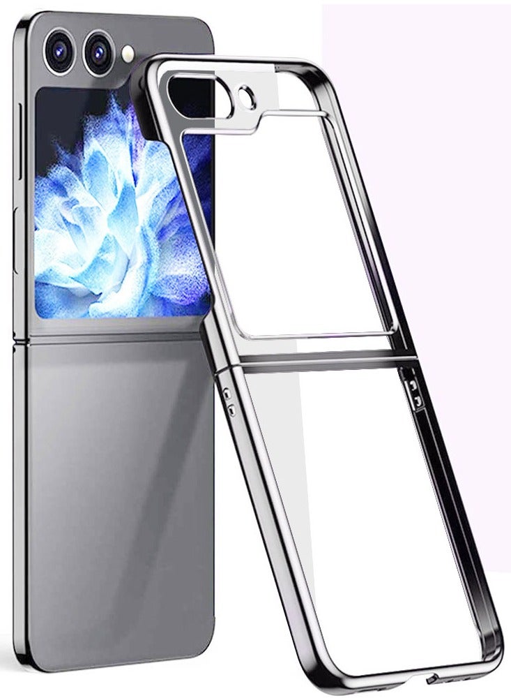 مارجون جراب شفاف مطلي بالكهرباء لتغطية كاملة لهاتف Samsung Galaxy Z Flip 5 - Image 1