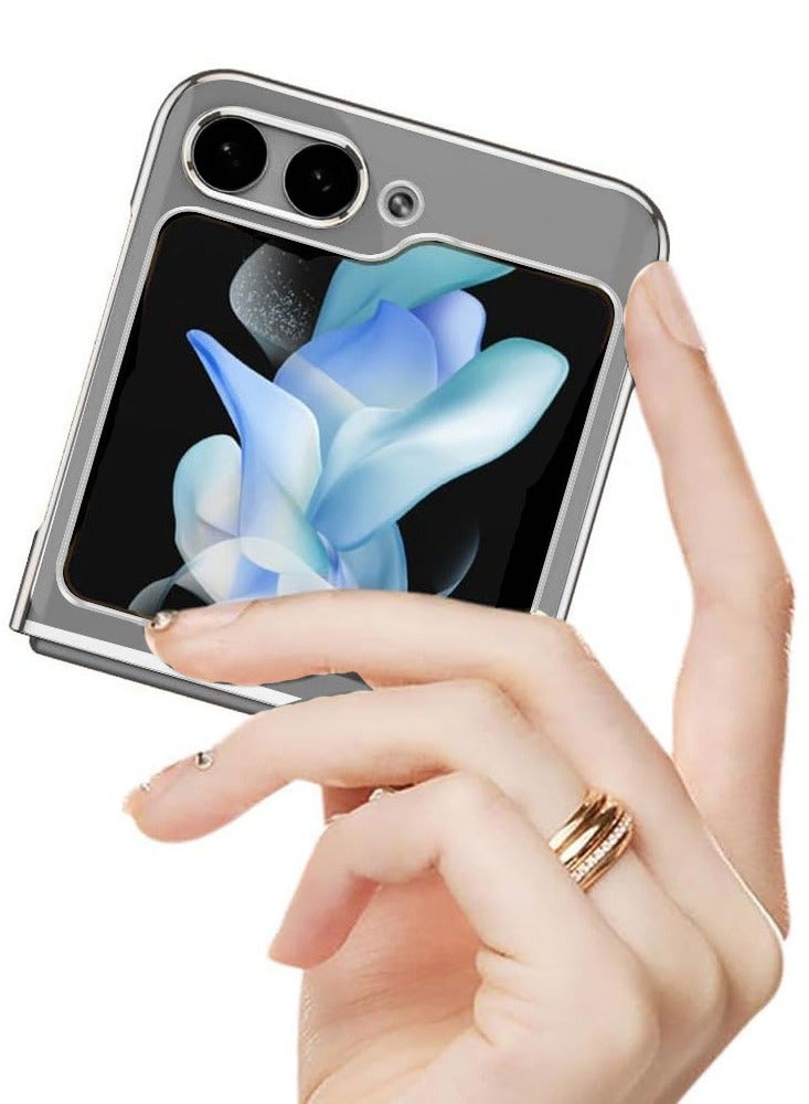 مارجون جراب شفاف مطلي بالكهرباء لتغطية كاملة لهاتف Samsung Galaxy Z Flip 5 - Image 3