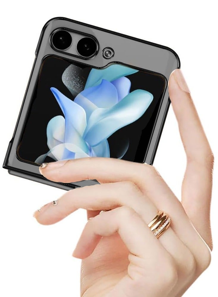 مارجون جراب شفاف مطلي بالكهرباء لتغطية كاملة لهاتف Samsung Galaxy Z Flip 5 - Image 3