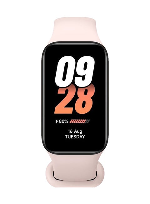 Smart Band 8 Active | 1.47" LCD Display | Slim 9.99mm Ultra-Slim Body | 5ATM Water Resistant | up to 14 Days Battery Life | 100+ watch faces | 50+ Workout Mode Full Scale Fitness Tracking Pink Pink