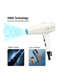 Sunhome 7-Piece Professional Hair Dryer Set 2500W White  - Image 4