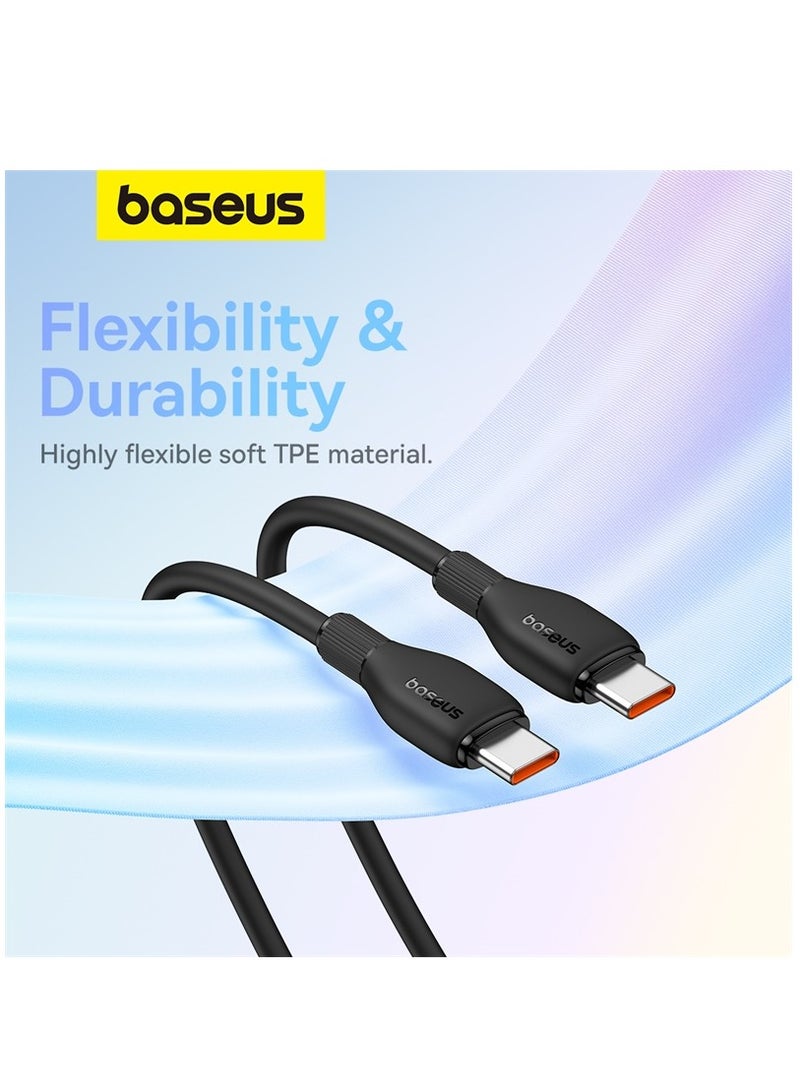 Baseus Usb C To C Cable 1.2M 100W 5A Usb C Charger Cable Fast Charge For iPhone 15 15Pro 15Plus 15Pro Max Samsung Galaxy S23 Huawei iPad Pro 2021 iPad Air 4 MacBook Pro 2020 Black - Image 4
