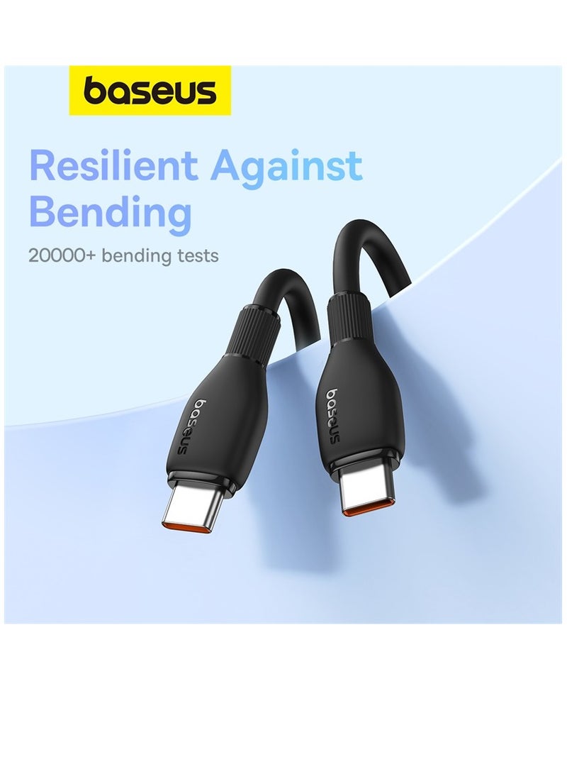 Baseus Usb C To C Cable 1.2M 100W 5A Usb C Charger Cable Fast Charge For iPhone 15 15Pro 15Plus 15Pro Max Samsung Galaxy S23 Huawei iPad Pro 2021 iPad Air 4 MacBook Pro 2020 Black - Image 5