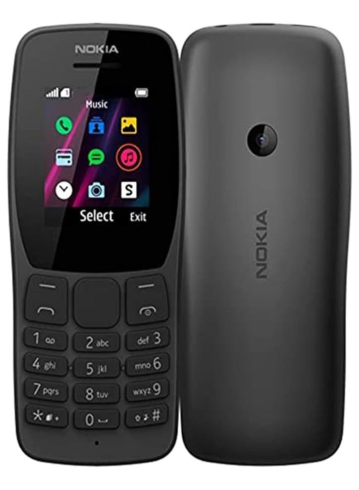 NOKIA - 110 Dual SIM pPhone, Black, 4MB RAM, 4MB Internal Memory, Supports 2G Technology - Image 1
