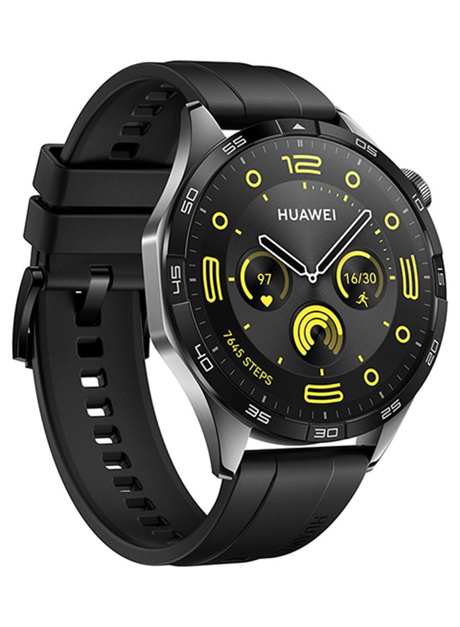 Watch GT4 46mm Smartwatch + Freebuds SE + Strap, Upto 2-Weeks Battery Life, Pulse Wave Arrhythmia Analysis, 24/7 Health Monitoring, Compatible With Andriod And iOS Black