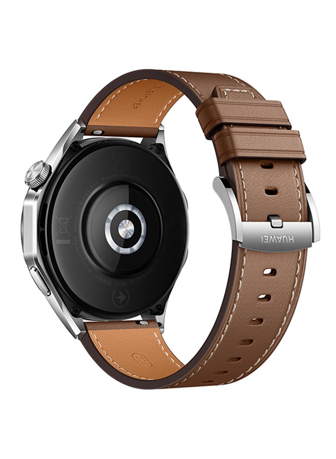 HUAWEI - Watch GT4 46mm Smartwatch +  Scale3 + Strap, Upto 2-Weeks Battery Life, Pulse Wave Arrhythmia Analysis, 24/7 Health Monitoring, Compatible With Andriod And iOS Brown - Image 1