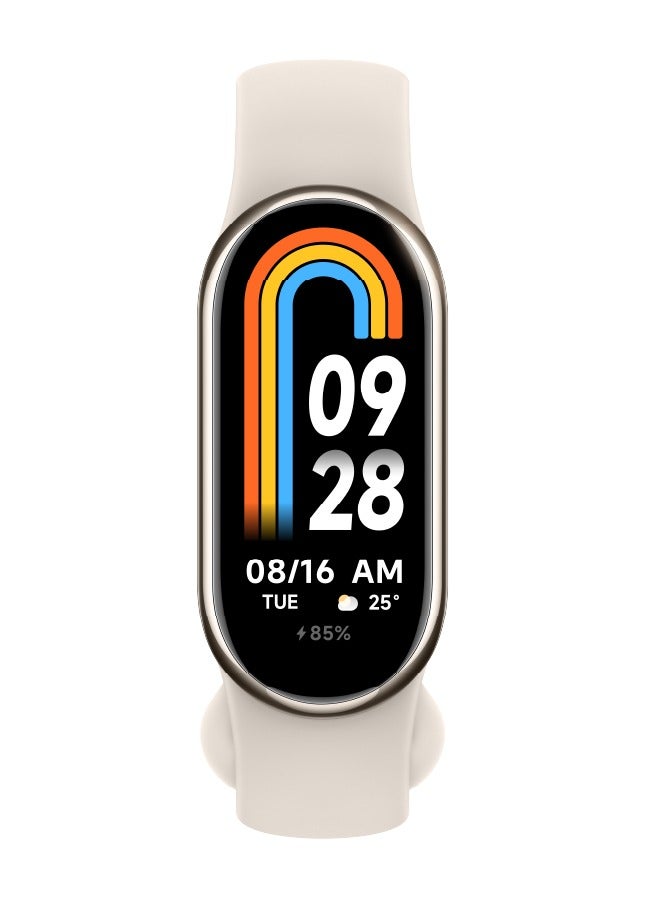 Xiaomi - Smart Band 8 (BHR7166GL) – Champagne Gold, 1.62" AMOLED, Heart Rate & SpO₂ Monitor, 100+ Sports Modes, 16-Day Battery, 5ATM Water Resistance Gold - Image 1