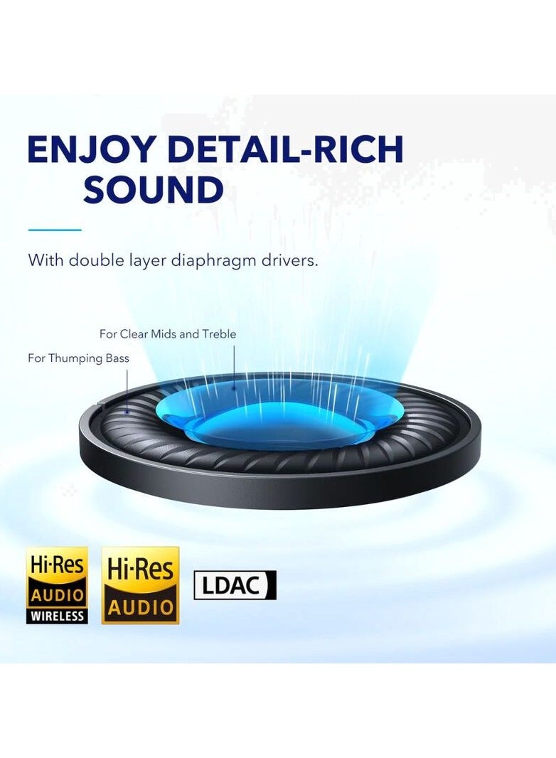سماعات الرأس Space Q45 Adaptive Active Noise Cancelling تعمل على تقليل الضوضاء بنسبة تصل إلى 98%، ومدة تشغيل تصل إلى 50 ساعة، والتحكم في التطبيق، والصوت اللاسلكي، والملاءمة المريحة، والمكالمات الواضحة - pnsku/N70001424V/45/_/1695298336/90e3ff33-56b6-4239-8cbe-50d17f3b00c0
