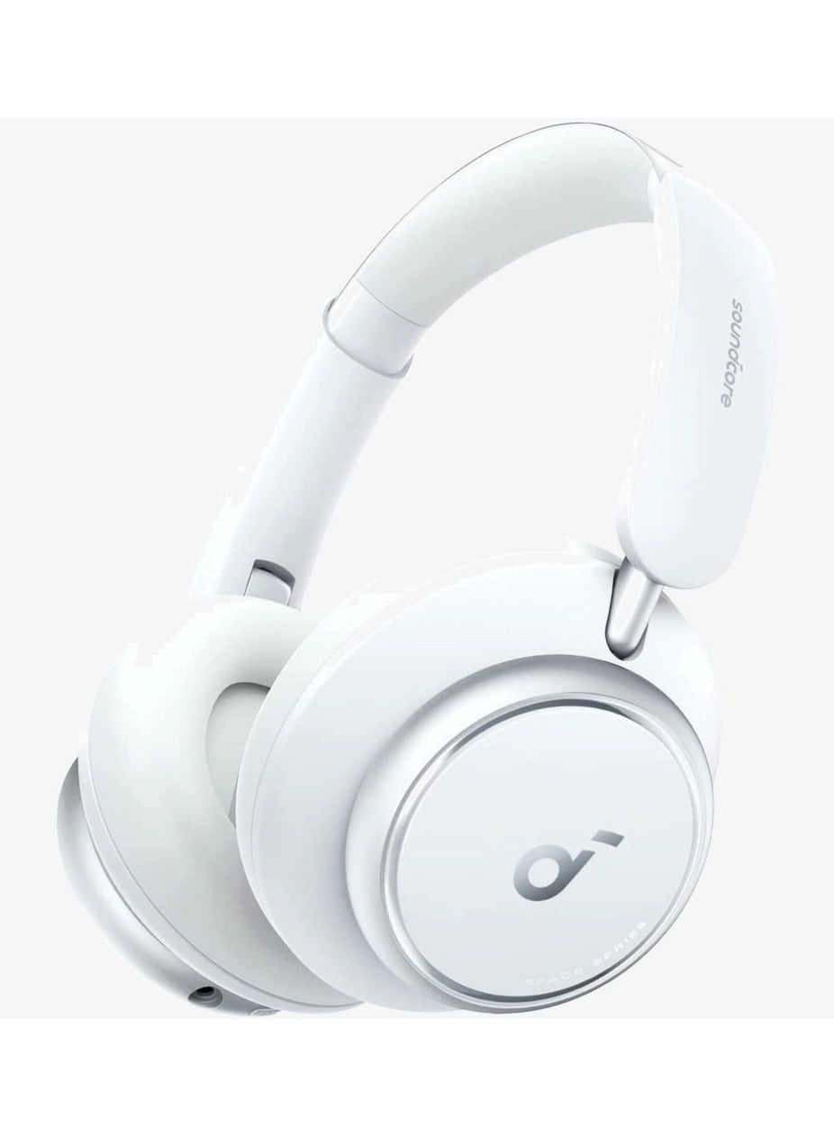 Soundcore Space Q45 Adaptive Active Noise Cancelling Headphones Reduce Noise by Up to 98% 50H Playtime App Control Wireless Audio Comfortable Fit Clear Calls White 