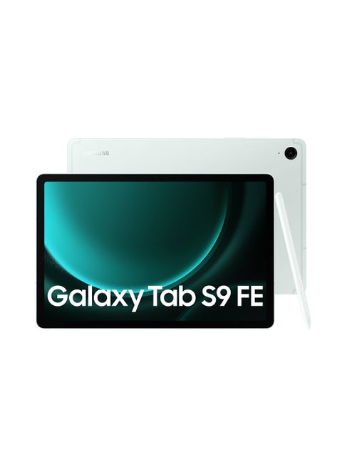 جهاز Galaxy Tab S9 FE باللون الأخضر النعناعي، وذاكرة الوصول العشوائي (RAM) سعة 6 جيجابايت، وذاكرة الوصول العشوائي (RAM) سعة 128 جيجابايت، وواي فاي - إصدار الشرق الأوسط