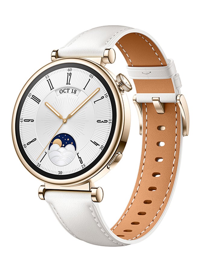 HUAWEI - Watch GT4 41mm Smartwatch, 7-Day Battery Life, Pulse Wave Arrhythmia Analysis, Female Health Management 3.0, 24/7 Health Monitoring, Compatible With Andriod And iOS White - Image 1