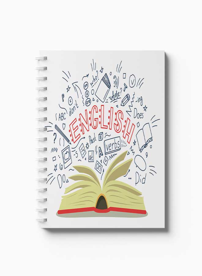 LOWHA - Spiral 60 Sheets School English Notebook Multicolour - Image 1
