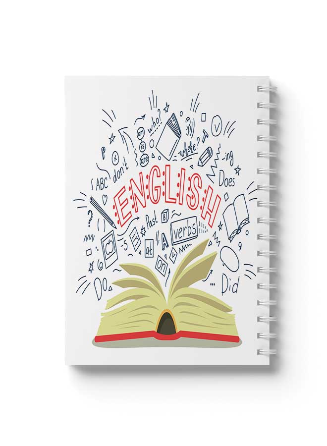 LOWHA - Spiral 60 Sheets School English Notebook Multicolour - Image 1