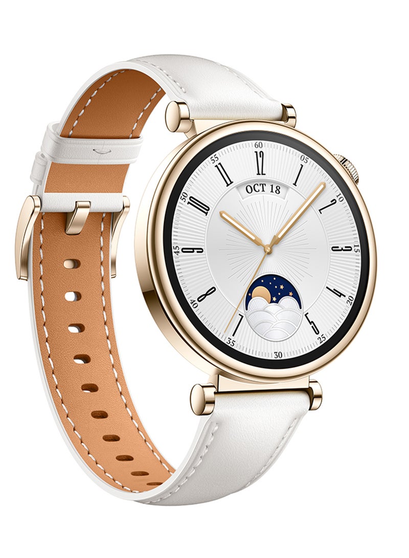 Watch GT4 41mm Smartwatch + Freebuds SE + Strap, 7-Day Battery Life, Pulse Wave Analysis, Female Health Management 3.0, 24/7 Health Monitoring, Compatible With Android And iOS White