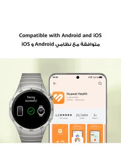 هواوي ساعة ذكية GT4 مقاس 41 مم، + Scale3 + حزام، عمر بطارية 7 أيام، تحليل موجة النبض، إدارة صحة الإناث 3.0، مراقبة الصحة على مدار الساعة طوال أيام الأسبوع، متوافقة مع Android وiOS  - Image 4