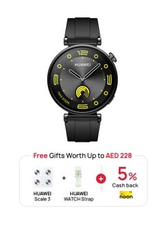 هواوي ساعة ذكية GT4 مقاس 41 مم، + Scale3 + حزام، عمر بطارية 7 أيام، تحليل موجة النبض، إدارة صحة الإناث 3.0، مراقبة الصحة على مدار الساعة طوال أيام الأسبوع، متوافقة مع Android وiOS  - Image 1