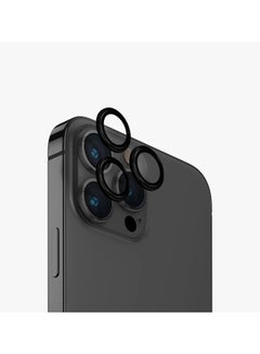 Uniq Optix iPhone 15 Pro Aluminium Camera Lens Protector Midnight Black 