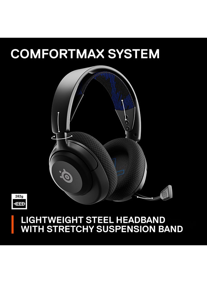 ستيل سيريز - سماعة ألعاب SteelSeries Arctis Nova 4P اللاسلكية متعددة المنصات - صوت مكاني 360 درجة - لاسلكي عالي السرعة 2.4 جيجا هرتز - بطارية 36 ساعة - USB-C - ميكروفون ClearCast Gen 2 - PlayStation، PC، Switch، Meta كويست 2 - Image 1