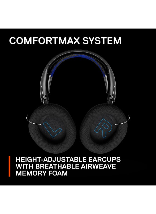 ستيل سيريز - سماعة ألعاب SteelSeries Arctis Nova 4P اللاسلكية متعددة المنصات - صوت مكاني 360 درجة - لاسلكي عالي السرعة 2.4 جيجا هرتز - بطارية 36 ساعة - USB-C - ميكروفون ClearCast Gen 2 - PlayStation، PC، Switch، Meta كويست 2 - Image 1