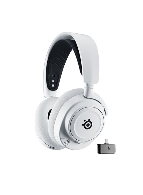 Arctis Nova 7X Wireless Multi System Gaming & Mobile Headset, Nova Acoustic System, 2.4GHz+Bluetooth, 38Hr Battery, ClearCast Gen2 Mic, For Xbox Series X|S, PC, PS5, White | 61567