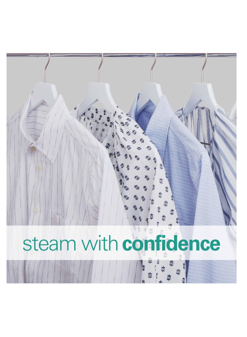 Hamilton Beach Steam Iron, Vertical Steam, 23g/min Steam Flow, Steam Shot, Water Spray, Dry & 3 Steam Settings, Non-Stick Soleplate, 300ml Tank, Anti-Drip, Anti-Calc, Self Clean, 2 yrs warranty 300 ml 2200 W ST2747-ME White/ Green  - Image 4