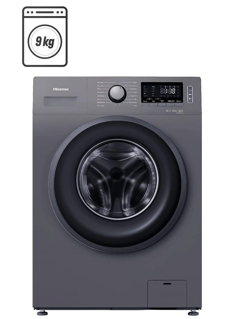 Hisense - Front Load Washing Machine 1400 RPM 9 kg WFPV9014EVMT Titanium Grey - Image 1
