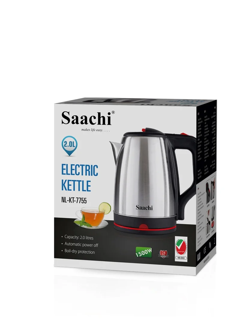 Saachi Electric Kettle With Automatic Shut-Off 2 L 1500 W NL-KT-7755-BK Black