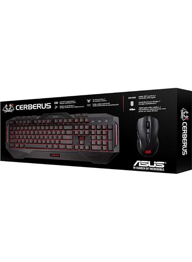 ASUS ASUS Cerberus Gaming Keyboard and Mouse Combo | 90YH0141-B2UA00 Black  - Image 1