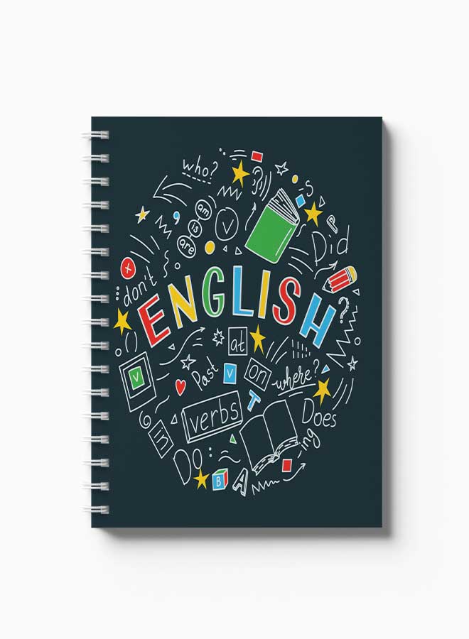 LOWHA Spiral 60 Sheets School English Notebook Multicolour - Image 1
