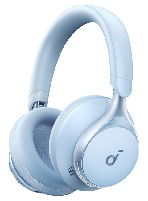 By Anker, Space One, Adaptive Active Noise Cancelling Headphones, 2X Stronger Human Voice Reduction, 40H ANC Playtime, App Control, LDAC Hi-Res Wireless Audio, Comfortable Fit, Bluetooth 5.3 Blue Blue