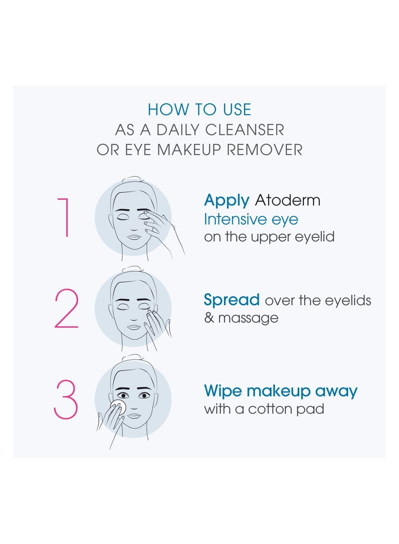 Bioderma Atoderm Intensive Eye 3In1 Makeup Removal Cream For Dry Sensitive To Atopic Irritated Eyelids 100ml  - Image 4