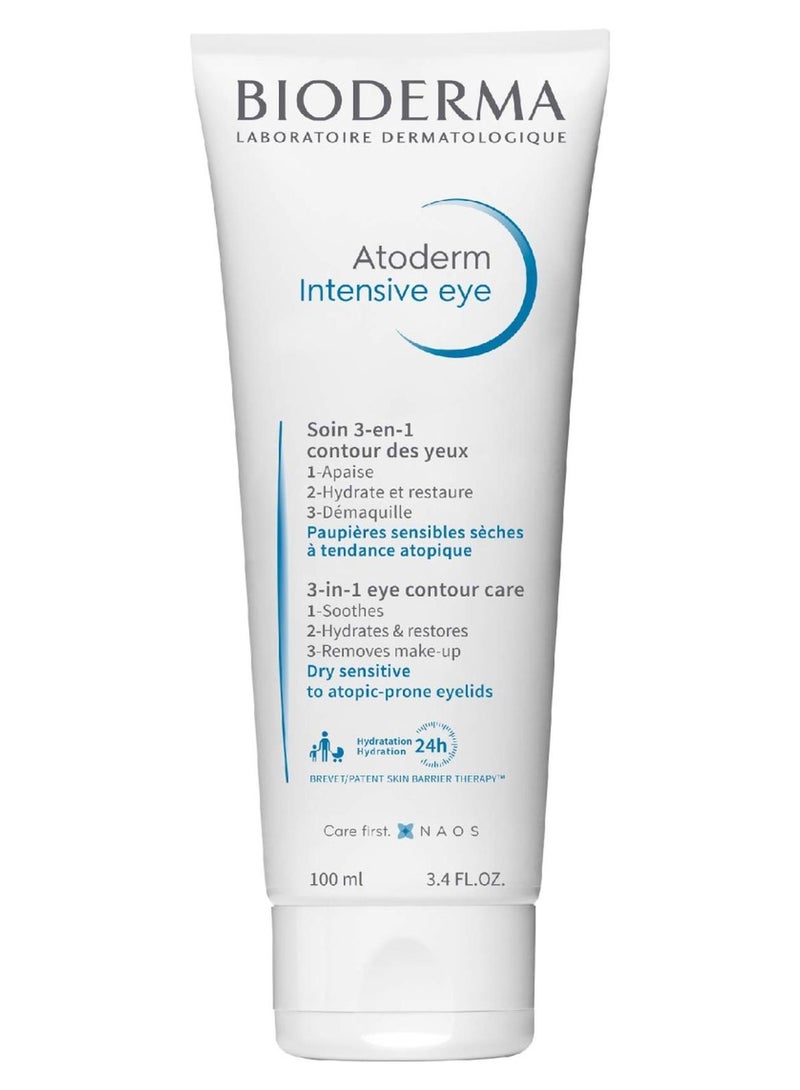 Bioderma Atoderm Intensive Eye 3In1 Makeup Removal Cream For Dry Sensitive To Atopic Irritated Eyelids 100ml - Image 1