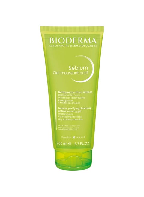Sebium Gel Moussant Actif Intense Purifying Foaming Gel Oily To Acne-Prone Skin 200ml