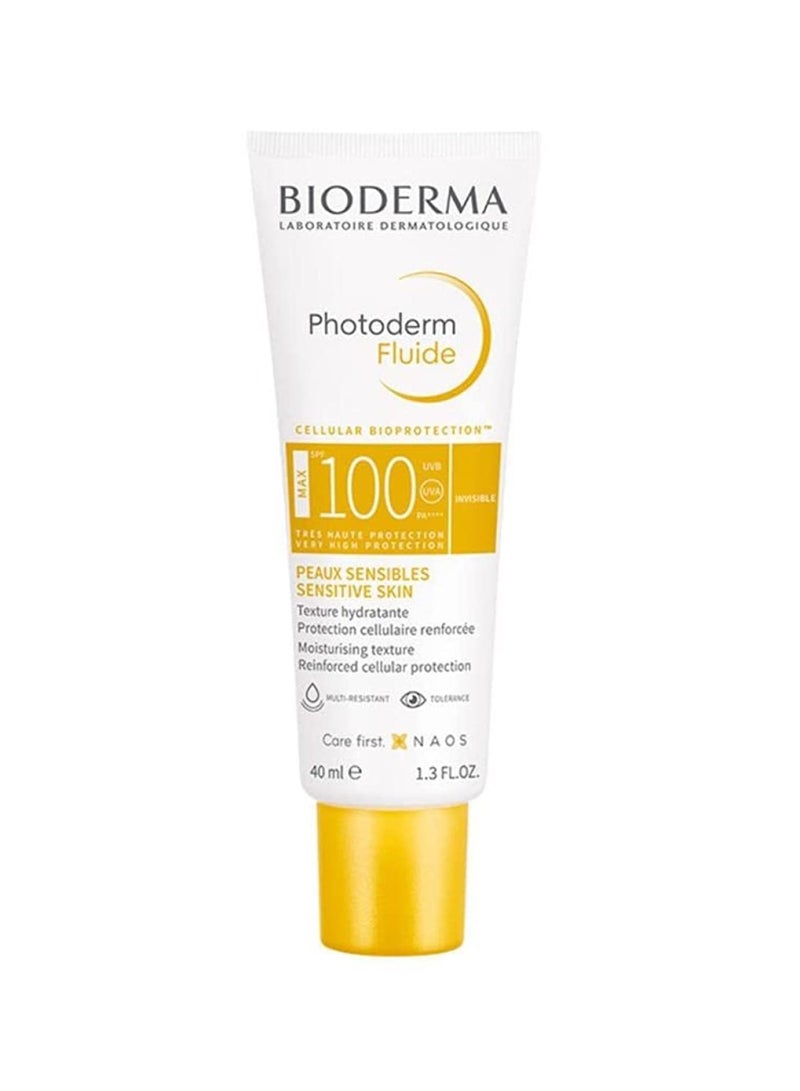 Bioderma Photoderm Fluide Max Spf100 Invisible Maximum Sensory Protection For Sensitive Skin 40ml - Image 1