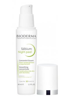Bioderma Sebium Night Peel Smoothing Concentrate Gel For Combination To Oily Skin 40ml  - Image 1